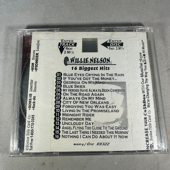 Willie Nelson 16 Biggest Hits CD Album 1998 Sony/Epic Columbia Country Classics - Picture 2 of 3